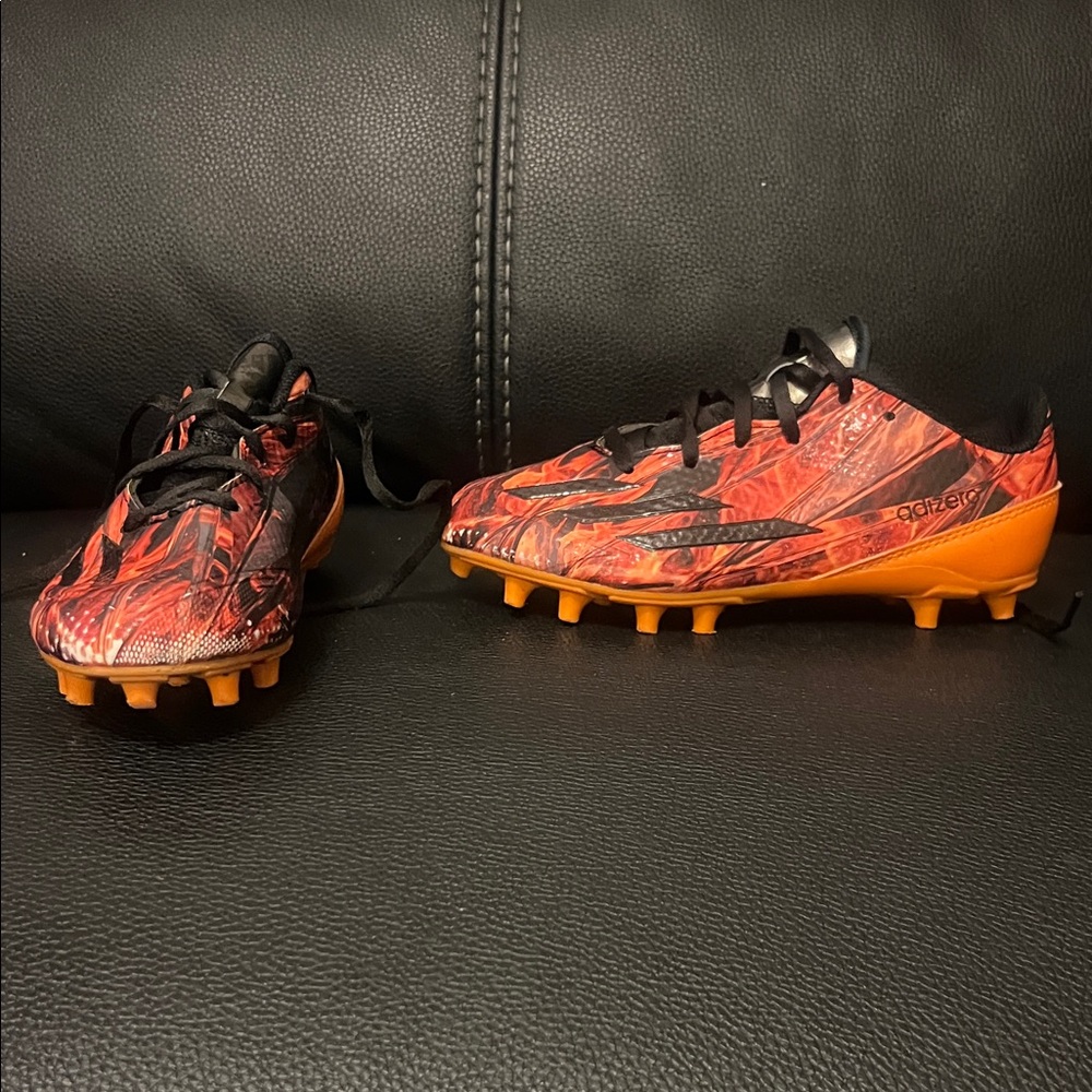 Adidas ADIZERO Kids soccer ⚽️ cleats Fire 🔥 Red, Orange and black